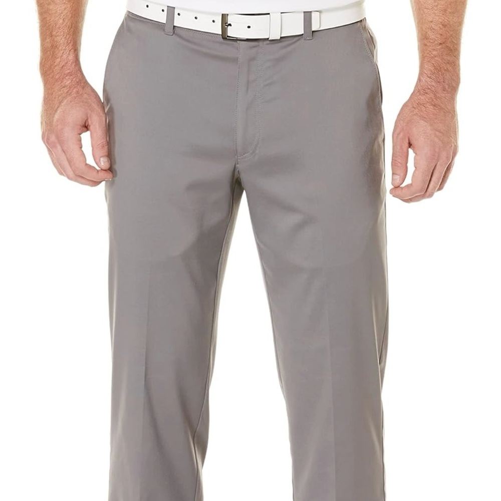 PGA TOUR Men's Flat Front Active Waistband Golf Pant with a Classic Fit